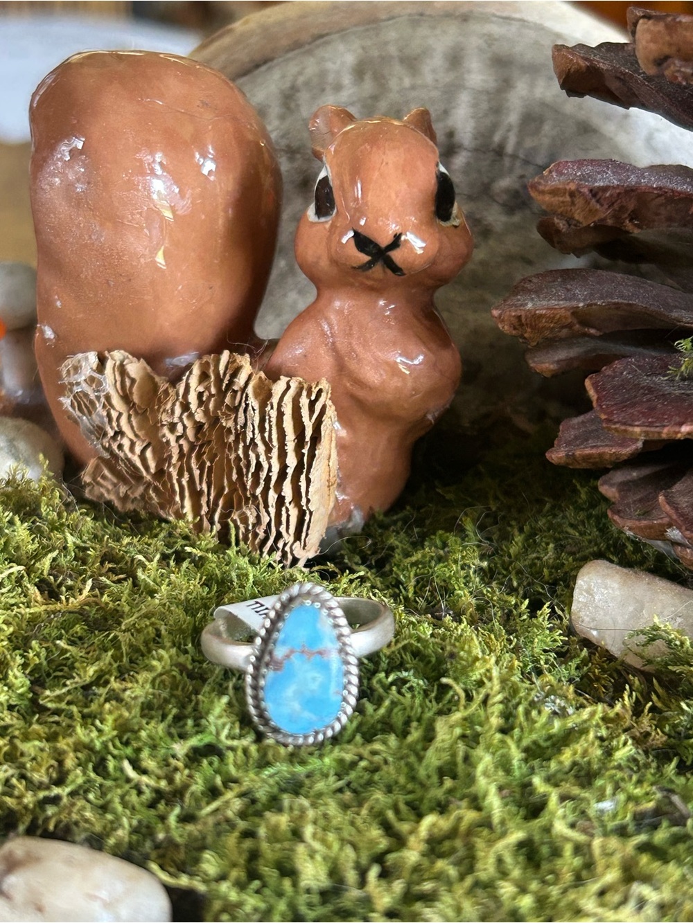 925 Sterling Golden hills turquoise ring